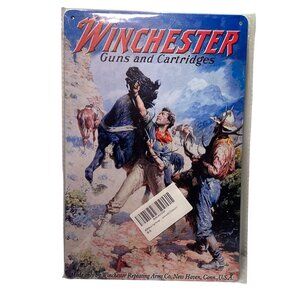 Winchester Guns & Cartridges 12 X 8 Tin Retro Golden Era Signage New Sealed